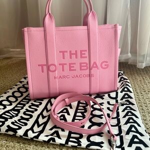 Marc Jacobs Pink Pebbled 'The Tote Bag' Leather Tote